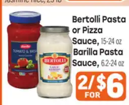 Tony’s Fresh Market Bertolli Pasta or Pizza Sauce, 15-24oz Barilla Pasta Sauce, 6.2-24oz offer
