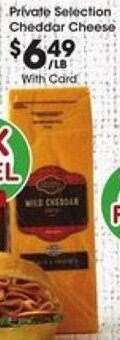 Kroger Private Selection Cheddar Cheese offer