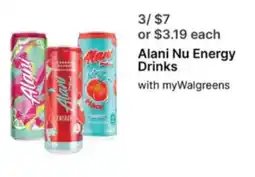 Walgreens Alani Nu Energy drinks offer