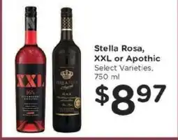 Kroger Stella Rosa, XXL or Apothic offer