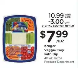Kroger Kroger Veggie Tray with Dip offer