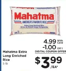 Kroger Mahatma Extra Long Enriched Rice offer