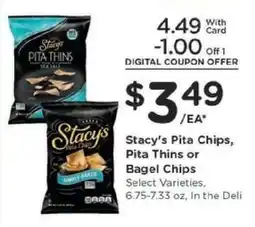 Kroger Stacy's Pita Chips, Pita Thins or Bagel Chips offer