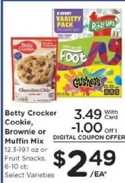 Kroger Betty Crocker Cookie, Brownie or Muffin Mix offer