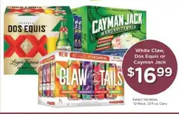 Kroger White Claw, Dos Equis or Cayman Jack offer
