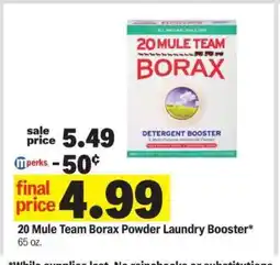 Meijer 20 Mule Team Borax Powder Laundry Booster offer