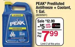 Ace Hardware PROTECT FROM COLD PEAK Prediluted Antifreeze + Coolant, 1 Gal offer