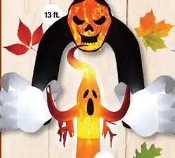 Ace Hardware A Holiday Company 12' Giant Glowing Ghost or 13' Reaper Archway Inflatable offer