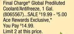 Ace Hardware Final Charge Global Prediluted Coolant/Antifreeze offer
