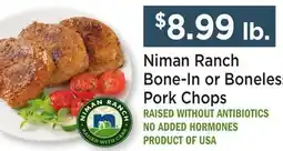 Heinen's Niman Ranch Bone-In or Boneless Pork Chops offer