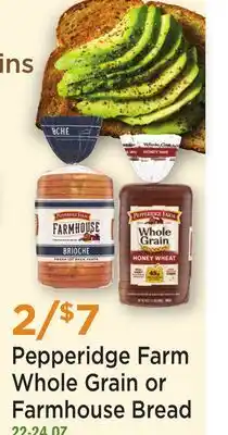 Heinen's Pepperidge Farm Whole Grain or Farmhouse Bread offer