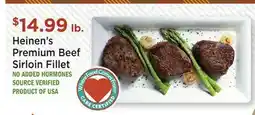 Heinen's Heinen's Premium Beef Sirloin Fillet offer