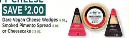 Heinen's Dare Vegan Cheese Wedges 6 OZ., Smoked Pimento Spread 8 OZ. or Cheesecake 7.5 OZ offer