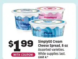 Grocery Outlet SimplyGO Cream Cheese Spread, 8 oz offer