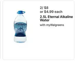 Walgreens 2.5L Eternal Alkaline Water offer