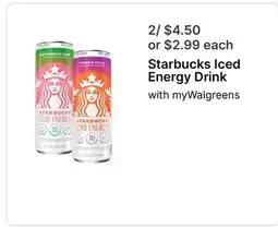 Walgreens Starbucks Iced Energy Drink offer