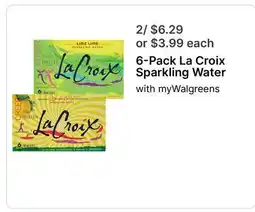 Walgreens 6-Pack La Croix Sparkling Water offer