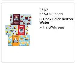 Walgreens 8-Pack Polar Seltzer Water offer