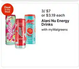 Walgreens Alani Nu Energy Drinks offer