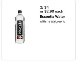 Walgreens Essentia Water offer