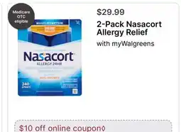 Walgreens 2-Pack Nasacort Allergy Relief offer