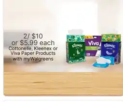 Walgreens Cottonelle, Kleenex or Viva Paper Products offer