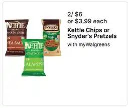 Walgreens Kettle Chips or Snyder's Pretzels offer