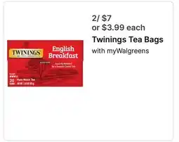 Walgreens Twinings Tea Bags offer