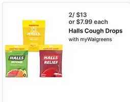 Walgreens Halls Cough Drops offer