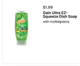 Walgreens Gain Ultra EZ-Squeeze Dish Soap offer
