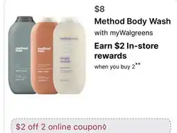 Walgreens Method Body Wash offer