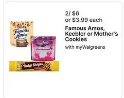 Walgreens Famous Amos, Keebler or Mother's Cookies offer