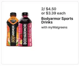 Walgreens Bodyarmor Sports Drinks offer