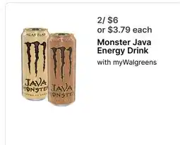 Walgreens Monster Java Energy Drink offer
