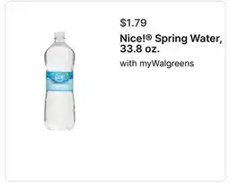 Walgreens Nice! Spring Water, 33.8 oz offer
