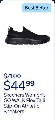 Walmart Skechers Women's GO WALK Flex Talli Slip-On Athletic Sneakers offer
