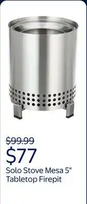 Walmart Solo Stove Mesa 5 Tabletop Firepit, Metal offer