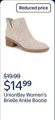 Walmart UnionBay Women's Brielle Ankle Bootie offer