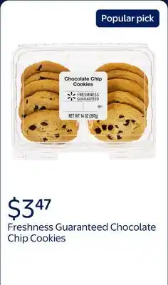 Walmart Freshness Guaranteed Chocolate Chip Baked Cookies, 14 oz, 10 Count offer