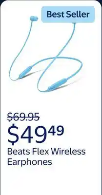 Walmart Beats Flex Wireless Earphones Apple W1 Headphone Chip, Blue (Latest Model) offer