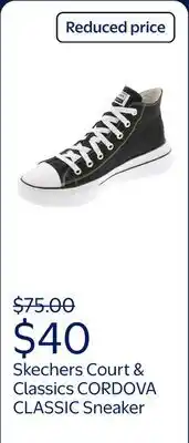 Walmart Skechers Court & Classics CORDOVA CLASSIC - TOP TIER offer