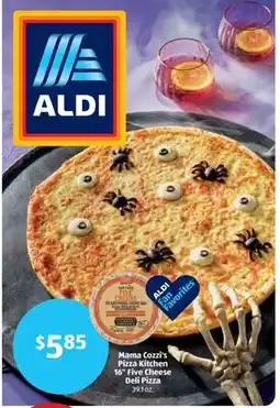 Aldi Mama Cozzi's Pizza Kitchen 16 Five Cheese Deli Pizza offer