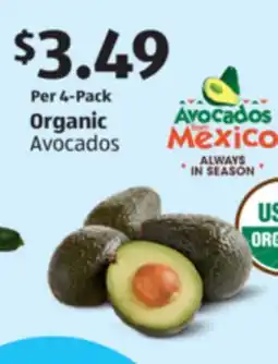 Aldi Organic Avocados offer