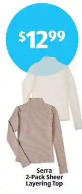 Aldi Serra 2-Pack Sheer Layering Top offer