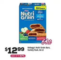 Grocery Outlet Kellogg's Nutri Grain Bars, Variety Pack offer