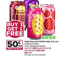 Grocery Outlet Poppi Keep Cold Prebiotic Soda 12 oz can offer