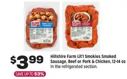 Grocery Outlet Hillshire Farm Lit'l Smokies Smoked Sausage, Beef or Pork & Chicken offer