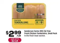 Grocery Outlet Sanderson Farms 99% Fat Free Fresh Chicken Tenderloins offer