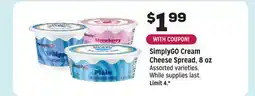 Grocery Outlet SimplyGO Cream Cheese Spread offer