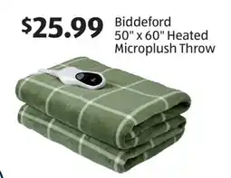 Aldi Biddeford 50 x 60 Heated Microplush Throw offer